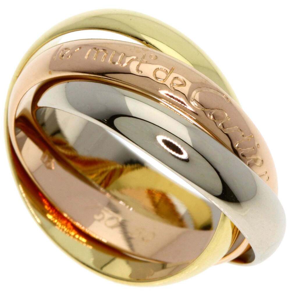 CARTIER Authentic 18k Gold Trinity Ring #50
